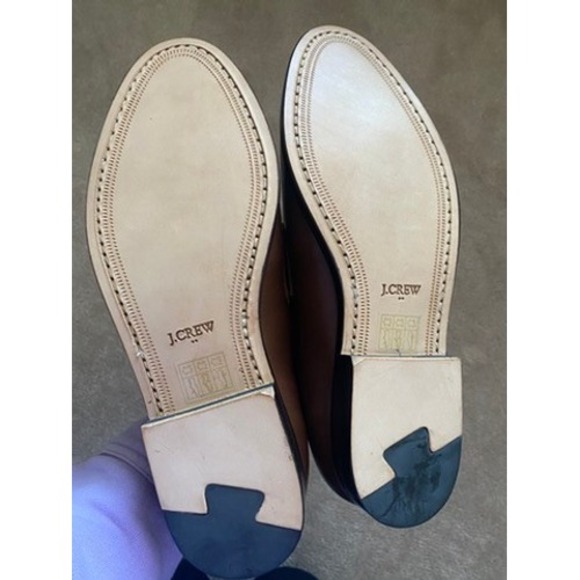 J. Crew Factory Classic Penny Loafer Shoes Men Brown Leather 10 M Quiet Luxury - Picture 6 of 6